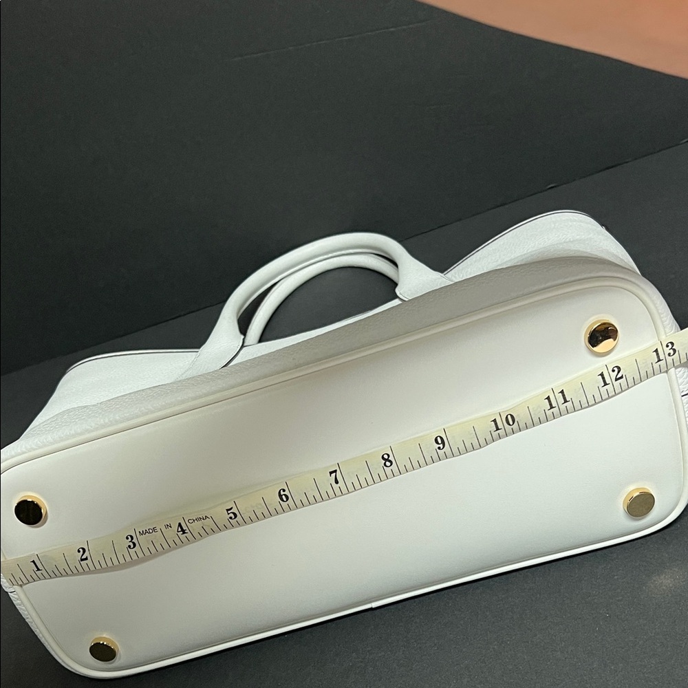 Michael Kors Optic White Satchel with Gold Logo - Picture 12 of 13